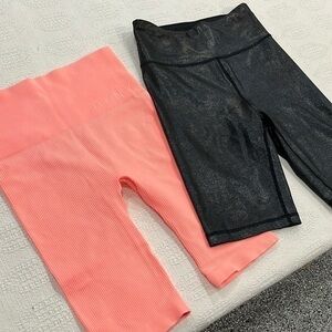 DKNY shorts lot two shorts biker extra small small‎ XS peach & midnight blue